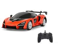 Jamara McLaren Senna 403121 403121 2,4 GHz 1:24 sous Licence Officielle, jusqu'à 1 Heure de Temps de Conduite à env. 9 km/h, détails Parfaitement redessinés, Finitions de qualité, Orange
