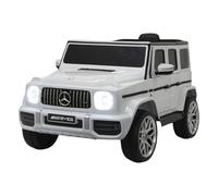 JAMARA Mercedes-AMG G63 Ride-On blanc - Démarrage progressif - Connexion USB - Musique - Radio - Bluetooth