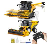 JAMARA Moissonneuse-batteuse MT-1000 1:24S 2,4 GHz blé et maïs avec fumée et Grain de Jeu - Son d'avertissement de recul, pneus en Caoutchouc profilés, lumière LED, réservoir d'eau pour Fonction