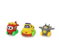 JAMARA My First Pinchies 460611 Kit B hélicoptère, camion pour tout-petits, encouragement de la motricité globale et de l'imagination, matériau très flexible et doux, à partir de 12 mois, roues libres