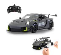 JAMARA Porsche 911 GT2 RS Clubsport 25 1:18 Gris 2,4 GHz - Kit de Construction - Licence Officielle, intérieur détaillé, Peinture fidèle à l'original, Pare-Brise Transparent, lumière LED, kit RC