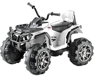 Jamara Ride-on 460248 Protection pour Quad, Blanc, 12 V, 2 puissants Moteurs d'entraînement de 12 V, Batterie puissante de 12 V pour Une Longue durée de Conduite, Interrupteur Turbo à 2 Vitesses