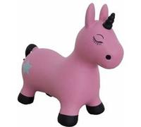 Jamara 460453 - Animal Sauteur Licorne Rose avec Pompe - Favorise Le Sens De L‘Équilibre, Oreilles d‘Animaux comme Support, résistant, Entretien Facile
