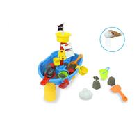 Jamara Table de jeux de sable et d'eau Pirat Jack 21 pièces