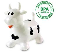 Jamara Does Not Apply 460318-Animal Sauteur Vache avec Pompe, 460318, Blanc/Noir, One Size