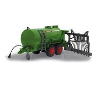 JAMARA 405235 Fendt Barrel Trolley Distributor-450 ML Tank, Spray Function on/Off, Front Tow Hitch Manually Folding Hose Distributor, Green