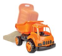 Jamara - Voiture Bac À Sable Sump Truck XL Orange - capacité de Charge env. 40 Kg, Plateau Basculant, Boîtier Robuste en Plastique, 460268