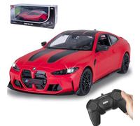 Jamara Voiture de course télécommandée BMW M4 CSL 402270 – Échelle 1:16 Rouge 2,4 GHz Dès 6 ans