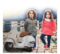 Mini-moto électrique Vespa GTS 125 pour enfant - JAMARA - Blanc - Phares à DEL - Siège en similicuir