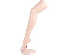 Jambe de Mannequin Masculine avec Support et Base - Présentoir en Plastique pour Chaussettes, Bas et Chaussures, idéal pour vitrines et Photographie Commerciale (Beige, Taille Unique 1 Jambe)