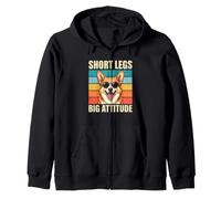 Jambes Courtes (Big Attitude) Fun Corgi Mom Corgi Dad Cute Corgi Sweat à Capuche