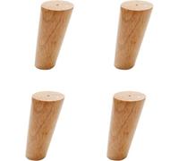 Jambes de meubles en bois massif Ensemble de 4 pattes de canapé ronde pour le support de télévision Sofa Cabinet Night Stands de 12 cm / 4,72 pouces de remplacement de diamètre pour les projets de