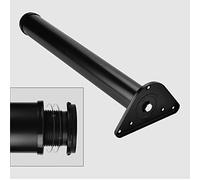 Jambes de meubles en métal réglables, pieds de table industrielle, jambes de bureau de bureau en aluminium, support de meubles à barre à domicile, noir / blanc, 100 cm (39,4 pouces) - parfait pour