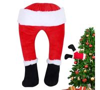 Jambes De Père Noël Pour Sapin | Décoration Amusante De Cime D'arbre Bottes - Ornements De Noël Pour Intérieur Cheminée,Pour Intérieur Fêtes De Fin Comme Un Cadeau Significatif Pour Les Proches Ou Le