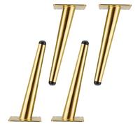 Jambes de Table Cône Doré, Lot de 4 Pied de Table Remplacement Pattes Meuble Coniques Pied Cuisine Acier Laminé à Froid | Galvanoplastie Pieds d'Armoire Hauteur:10-72cm Jambes Canapé Chaise 55cn/21.7"