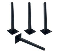 Jambes de Table de Cône Noir, Lot de 4 Pied de Table Remplacement Pattes Meuble Coniques Pied Cuisine Acier Laminé à Froid | Peint Pieds d'Armoire Hauteur: 10-72cm Jambes Canapé Chaise 55cn/21.7"