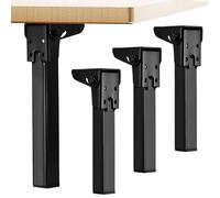 Jambes de table pliantes - 4 pièces quincaillerie pour meubles, pieds pour table basse en métal, pieds pour meubles pliants pour les amateurs de bricolage appartement salon chambre d'étude