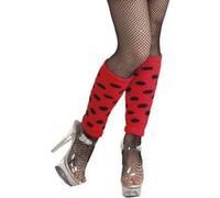 Generique Jambières à pois rouges et noirs Taille unique Rouge G