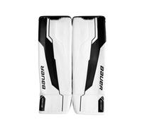 Jambières de gardien de but Bauer Supreme Shadow White/Black Senior L