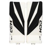 Jambières de gardien de but CCM Axis F9 White/Black Senior 34 + 2 pouces