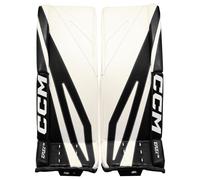 Jambières de gardien de but CCM Eflex 7.5 White/Black Senior 32 + 1 pouce