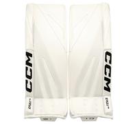 Jambières de gardien de but CCM Eflex 7.5 White Senior 33 + 1 pouce