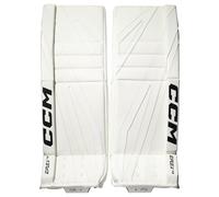 Jambières de gardien de but CCM Eflex 7.9 White Intermediate 31 + 1 pouce