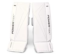 Jambières de gardien de but POWERTEK V5.0 Barikad White Junior 26 pouces