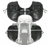 Jambières De Moto Noires Souples en Cuir PU pour Touring Dyna Road Glide 1980-2021