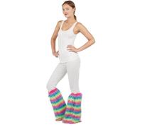 1 Paire de jambière Disco multicolore en peluche 40cm REF/21025- Ptit clown multicolore