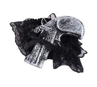 Jambières en dentelle noire tendance pour jeux de rôle confortables pour transformations de costumes spectaculaires et événements spéciaux, Lot de 2 pièces noires, taille unique