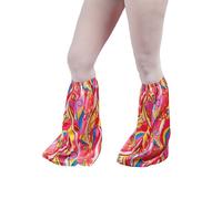 Jambières pattes d'éléphant en tissu multicolore - Femme - Extérieur - Rose