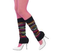 Jambières Striées Noires Et Multicolores Femme Multicolore