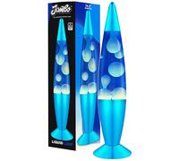 Jambo Lampe 16" Magnifique - Bleu avec Cire Blanche/Bleue, Lumière Relaxante à Mouvements, Veilleuse Décorative pour Maison, Salon, Bureau, Chambre, Adultes, Ados, Enfants, Magma Motion