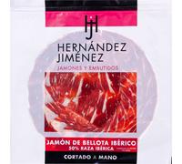 Jambon Iberico Jambon de Bellota 50% AOP coupé à la main, nourri aux glands, de porcs élevés en plein air