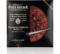 Jambon ibérique noir Pata Negra coupé à la main 80 g - Lot de 2 - Spécialité charcutière gastronomique - Texture délicate et saveur exceptionnelle Emballé sous vide