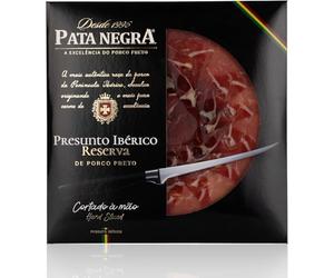 Jambon ibérique noir Pata Negra coupé à la main 80 g - Spécialité charcutière gastronomique - Texture délicate et saveur exceptionnelle Emballé sous vide