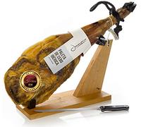 Jambon Pata Negra Ibérique (Épaule) 4-4.5 Kg + Porte Jambon + Couteau - Jamón Ibérico Espagnol Cebo