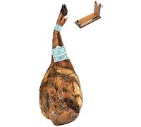 Jambon Pata Negra Ibérique (Épaule) Nourri De Glands Sánchez Romero Carvajal + Support à Jambon + Couteau 5.0 - 6.0 kg - Jamón Ibérico Espagnol