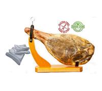 Jambon Serrano avec os sans patte env. 6.5kg avec son support gondole et son sac à jambon
