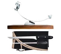 Jambonier Basculante Tête Rotative + Couverture de Jambon Noire + Aiguiseur manuel + Couteau à Jambon, Noir