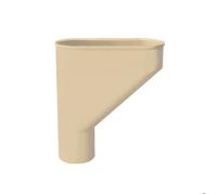 Jambonneau PVC gouttière 25 Ø80 -sable - FIRSTPLAST - Demi-ronde - Raccordement de deux tubes de descente