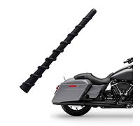 Antenne de moto courte 17,8 cm compatible avec Harley Davidson Tour Electra Road Glide Trike Ultra Classic 1989-2021 | en caoutchouc souple | Conçue pour une réception radio optimisée