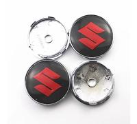 JAMCHE 4 pièces Auto Cache Moyeux pour Suzuki Jimny Samurai Grand Vitara sx4 Swift Alto 60mm Cache Moyeu Aluminium+ABS Cache de Roue Centrale Accessoires de Voiture,2