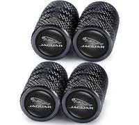 JAMCHE 4 Pièces Bouchons de Valve de Pneu,Métal Bouchons de Valve Voiture,Universel Antivol Bouchons de Valve Accessoire de Pneu,pour Jaguar XE XEL XF XFL XJ F-Pace,