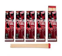 jameitop® Pack de 5 boîtes XXL d'allumettes - Allumettes premium extra longues de 20 cm, 200 pièces par set, idéal pour le camping, le barbecue, les aventures en plein air, la survie, les urgences et