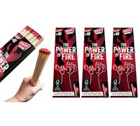 jameitop® Pack de 5 boîtes XXL d'allumettes - Allumettes premium extra longues de 20 cm, 200 pièces par set, idéal pour le camping, le barbecue, les aventures en plein air, la survie, les urgences et