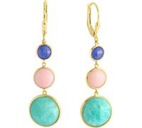 Jamelli Boucles d'oreilles bleu / or / vert / rose pastel, Taille One Size