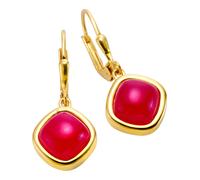 Jamelli Boucles d'oreilles or / rouge, Taille One Size