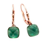 Jamelli Boucles d'oreilles or / vert, Taille One Size